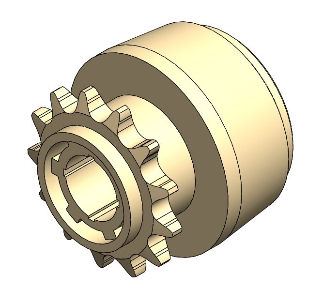 Pipe Plug Ø56,6x1,5 - Sprocket P1/2 Z13 (removable Hub)