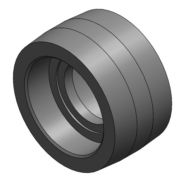 Wheel Ø65 - Bearing 6204 - double-sided